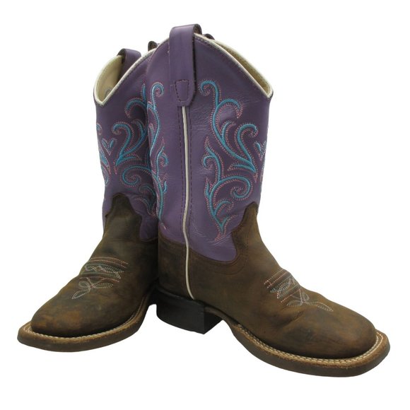 Old West Other - Old West Girls' Purple Western Rodeo Boots - Square Toe 12 D